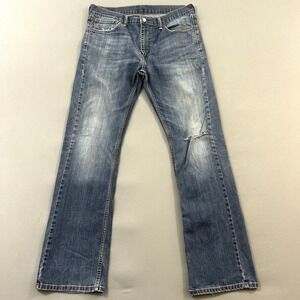 Levis Jeans 527 Mens 36Wx33L Medium Wash Blue Denim Boot Cut Western Workwear